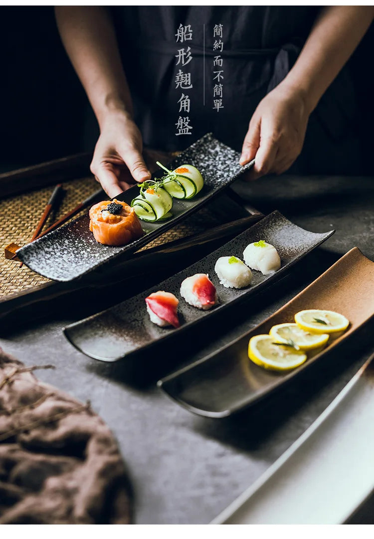 Long Ceramic Serving Plate